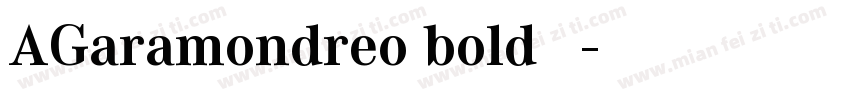 AGaramondreo bold 字体字体转换
